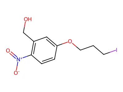 5-(3-Iodopropoxy)-2-nitrobenzyl alcohol structure
