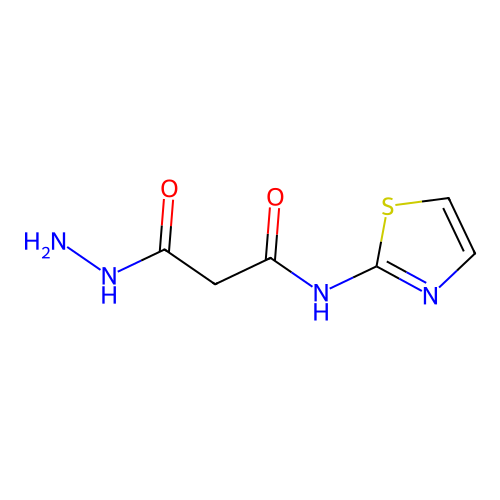 3-hydrazinyl-3-oxo-N-(1,3-thiazol-2-yl)propanamide structure