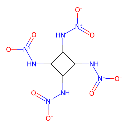 N-(2,3,4-trinitramidocyclobutyl)nitramide structure