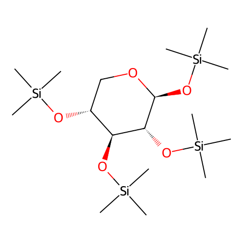 trimethyl-[(2S,3R,4S,5R)-2,3,5-tris(trimethylsilyloxy)oxan-4-yl]oxysilane structure