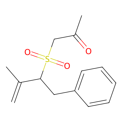 1-[(1-Benzyl-2-methyl-2-propenyl)sulfonyl]acetone structure