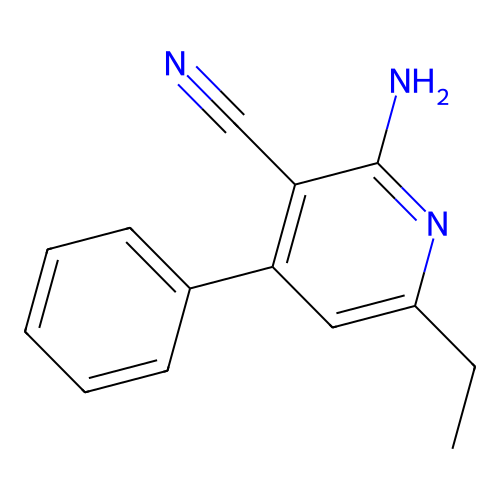 2-Amino-6-ethyl-4-phenylpyridine-3-carbonitrile structure