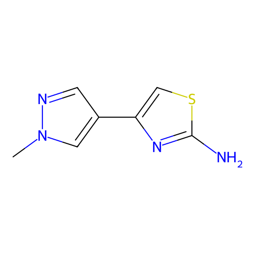 4-(1-methyl-1H-pyrazol-4-yl)-1,3-thiazol-2-amine structure