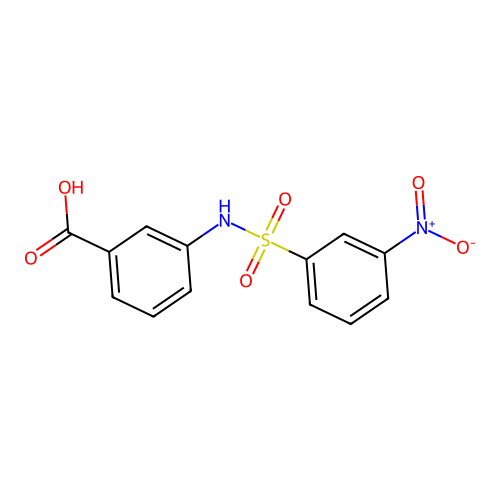 3-{[(3-Nitrophenyl)sulfonyl]amino}benzoic acid structure