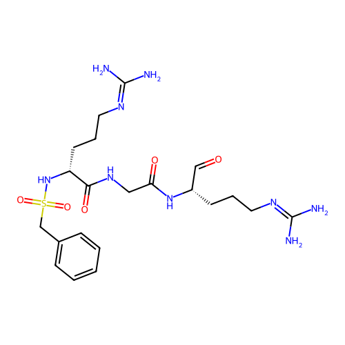 N-Benzylsulfonyl-D-arginylglycyl-L-argininal structure