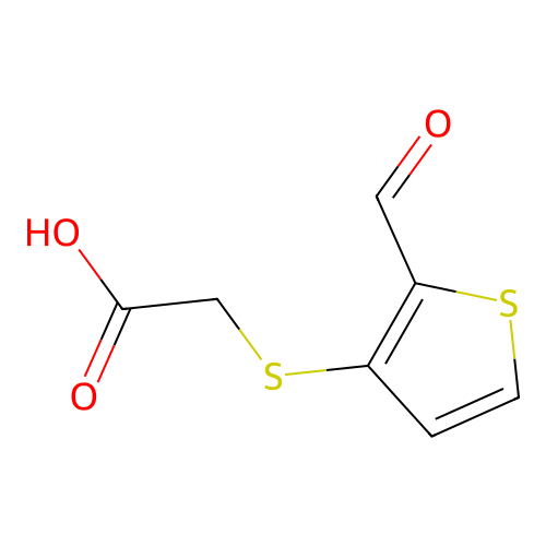 [(2-Formylthien-3-yl)sulfanyl]acetic acid structure