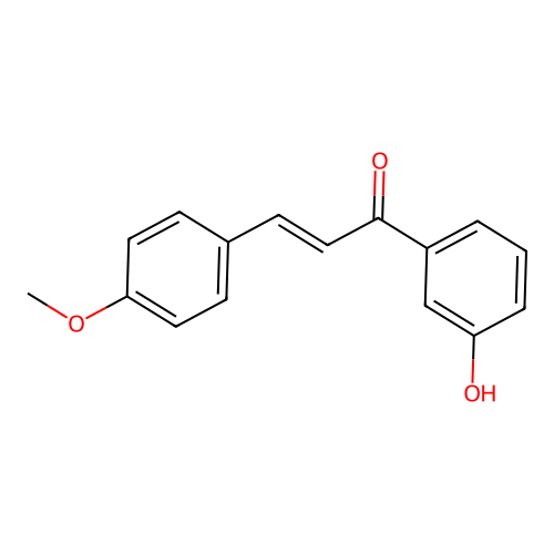 (E)-1-(3-Hydroxyphenyl)-3-(4-methoxyphenyl)-2-propen-1-one structure