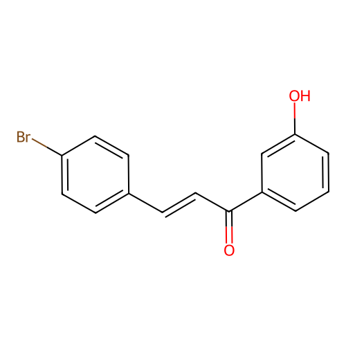 3-(4-Bromophenyl)-1-(3-hydroxyphenyl)-2-propen-1-one structure