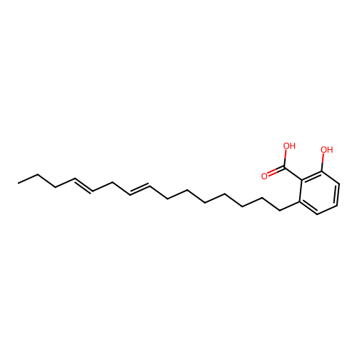 Benzoic acid, 2-hydroxy-6-(8,11-pentadecadienyl)- structure