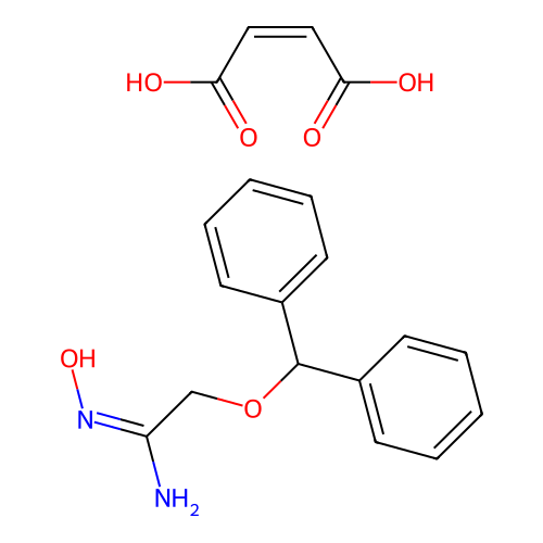 Acetamide, 2-(diphenylmethoxy)-, oxime, hydrogen maleate structure