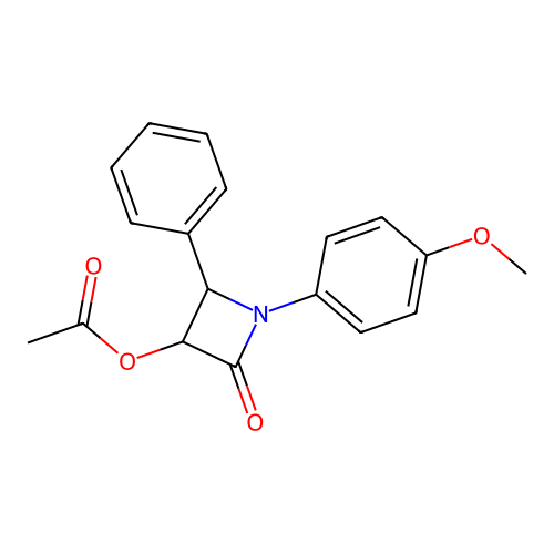 1-(4-Methoxyphenyl)-2-oxo-4-phenylazetidin-3-yl acetate structure