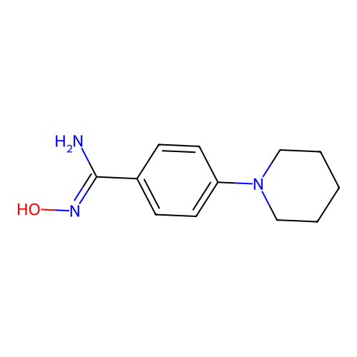 N'-hydroxy-4-(piperidin-1-yl)benzene-1-carboximidamide structure