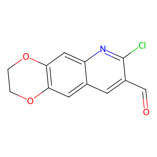 7-Chloro-2,3-dihydro-[1,4]dioxino[2,3-g]quinoline-8-carbaldehyde structure