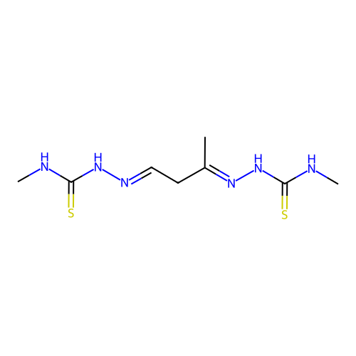 (2E,2'E)-2,2'-[(1E,3E)-Butane-1,3-diylidene]bis(N-methylhydrazine-1-carbothioamide) structure