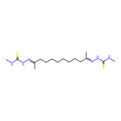 (2E,2'E)-2,2'-[(2E,11E)-Dodecane-2,11-diylidene]bis(N-methylhydrazine-1-carbothioamide) structure