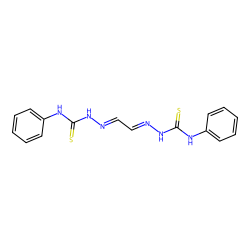 Hydrazinecarbothioamide, 2,2'-(1,2-ethanediylidene)bis(N-phenyl- structure