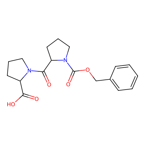 1-(1-Phenylmethoxycarbonylpyrrolidine-2-carbonyl)pyrrolidine-2-carboxylic acid structure