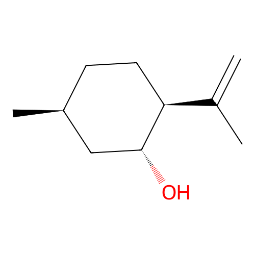 (1R,2S,5S)-5-methyl-2-prop-1-en-2-ylcyclohexan-1-ol structure