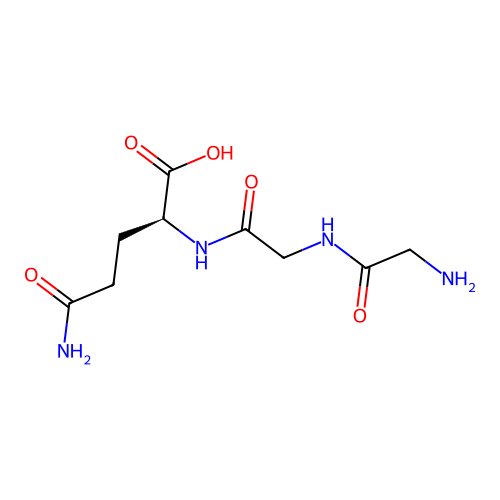 Glycylglycyl-L-glutamine structure