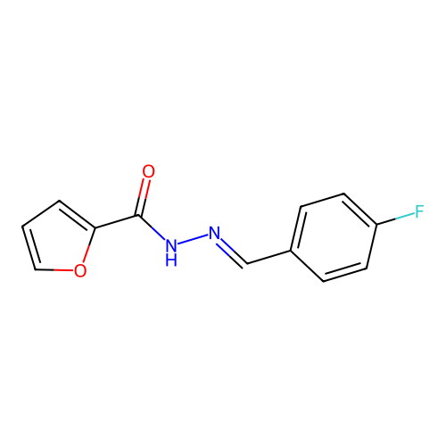 N'-[(E)-(4-fluorophenyl)methylidene]furan-2-carbohydrazide structure