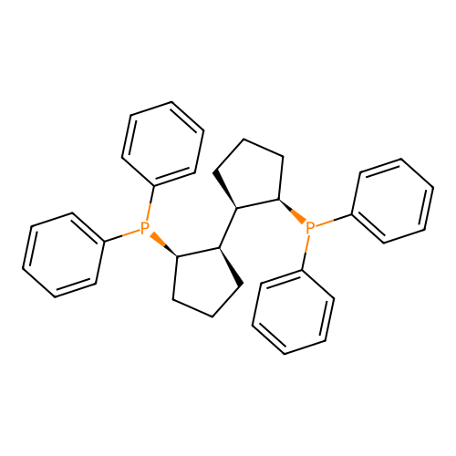 (1R,1'R,2R,2'R)-(-)2,2'-diphenylphosphino-1,1'-bicyclopentyl structure