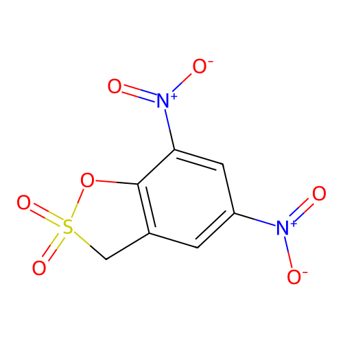 5,7-dinitro-3H-1,2-benzoxathiole 2,2-dioxide structure