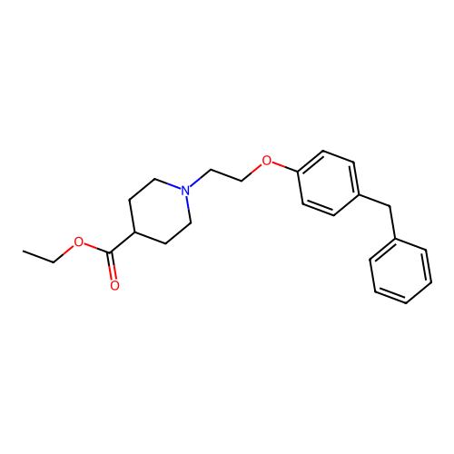 1-[2-(4-Benzyl-phenoxy)-ethyl]-piperidine-4-carboxylic acid ethyl ester structure