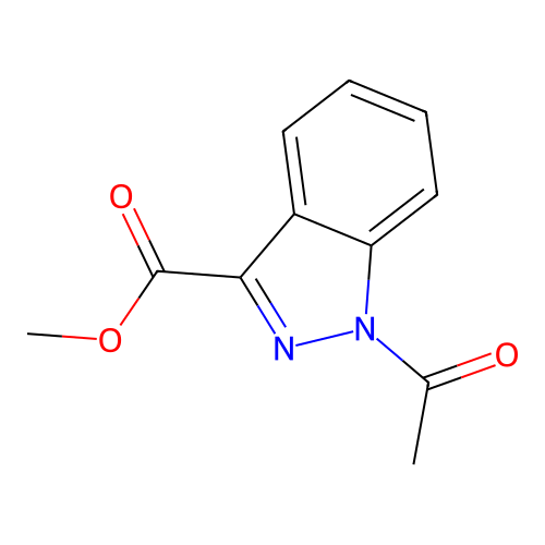 Methyl 1-acetylindazole-3-carboxylate structure