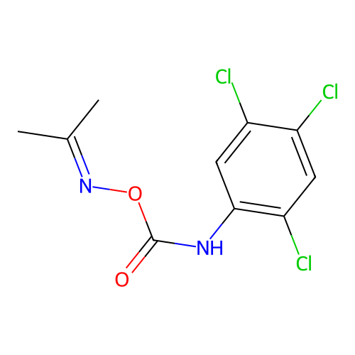 1,2,4-Trichloro-5-[({[(1-methylethylidene)amino]oxy}carbonyl)amino]benzene structure