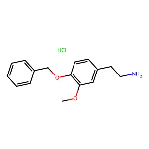 Benzeneethanamine, 3-methoxy-4-(phenylmethoxy)-, hydrochloride structure