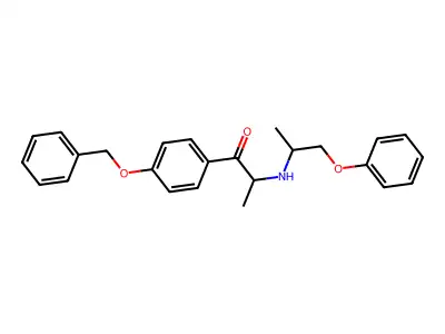 2-[(1-Methyl-2-phenoxyethyl)amino]-1-[4-(phenylmethoxy)phenyl]-1-propanone structure