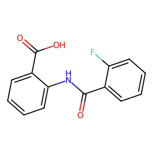 2-((2-Fluorobenzoyl)amino)benzoic acid structure