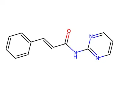 3-phenyl-N-pyrimidin-2-yl-prop-2-enamide structure