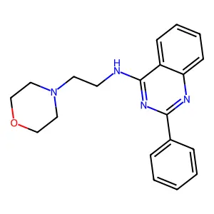 N-(2-(4-Morpholinyl)ethyl)-2-phenyl-4-quinazolinamine structure
