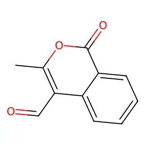 3-甲基-1-氧代-1H-2-苯并吡喃-4-甲醛 structure