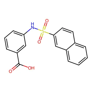 3-(Naphthalene-2-sulfonamido)benzoic acid structure