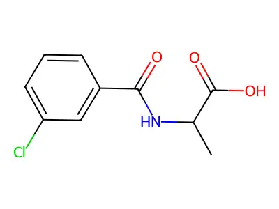 (2S)-2-[(3-Chlorophenyl)formamido]propanoic acid structure