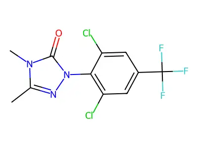 2-[2,6-Dichloro-4-(trifluoromethyl)phenyl]-4,5-dimethyl-1,2,4-triazol-3-one structure