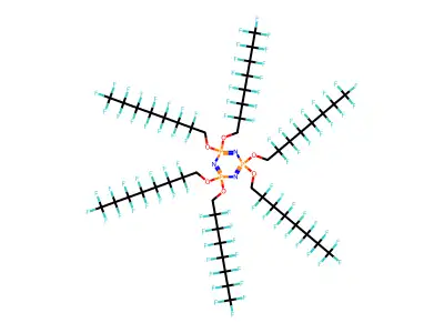 Hexakis(1H,1H-perfluorooctyloxy)phosphazene structure
