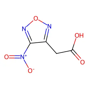 4-Nitro-1,2,5-oxadiazole-3-acetic acid structure