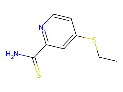 2-Pyridinecarbothioamide, 4-(ethylthio)- structure