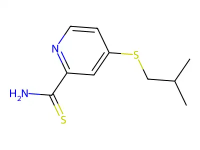 2-Pyridinecarbothioamide, 4-((2-methylpropyl)thio)- structure