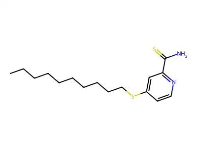 2-Pyridinecarbothioamide, 4-(decylthio)- structure