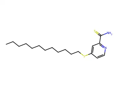 2-Pyridinecarbothioamide, 4-(dodecylthio)- structure