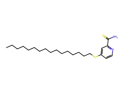 2-Pyridinecarbothioamide, 4-(hexadecylthio)- structure