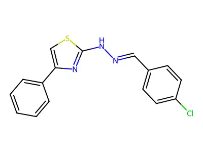 2-[2-(4-Chlorobenzylidene)hydrazineyl]-4-phenylthiazole structure