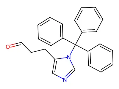 3-(3-Tritylimidazol-4-yl)propanal structure