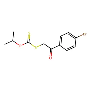 O-propan-2-yl [2-(4-bromophenyl)-2-oxoethyl]sulfanylmethanethioate structure