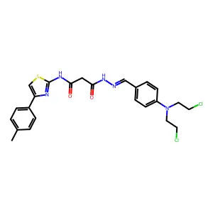 N'-[[4-[bis(2-chloroethyl)amino]phenyl]methylideneamino]-N-[ structure