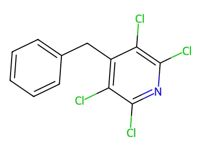 4-Benzyl-2,3,5,6-tetrachloropyridine structure